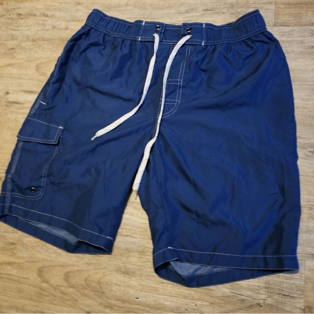 Blue swim trunks